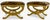Gold Mid-Century Italian Neo-Classical Style Giltwood & Leopard Velvet X-Base Ottomans - Pair For Sale - Image 8 of 9