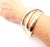 Metal 1990s Cartier Trinity Rolling Tricolor Gold Large Model Bangle Bracelet For Sale - Image 7 of 9