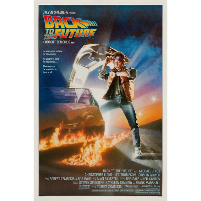 "Back to the Future" Original US One Sheet Movie Poster by Drew Struzan, 1985 For Sale - Image 4 of 4