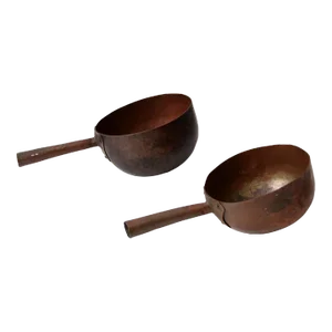 Antique Copper Pans Pair
