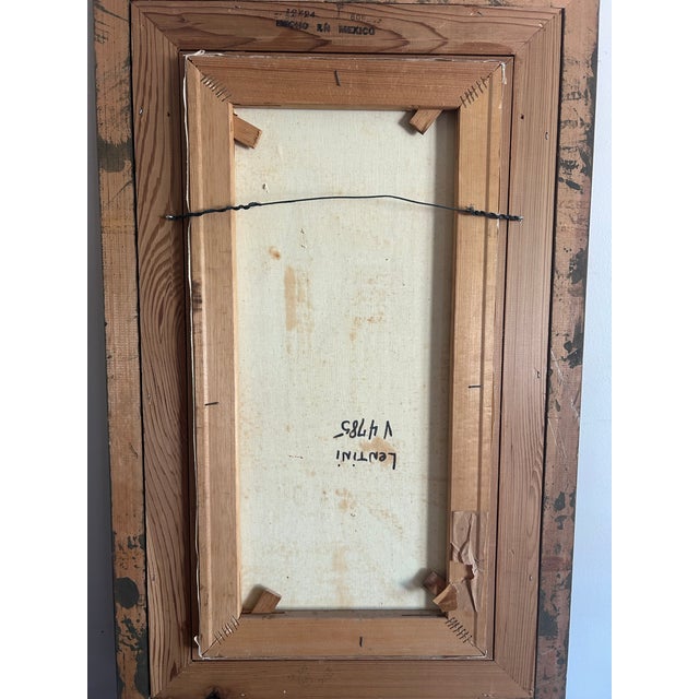 Paint Vintage Mid Century 1960’s Paris Street Scene Oil Painting by Lentini For Sale - Image 7 of 8