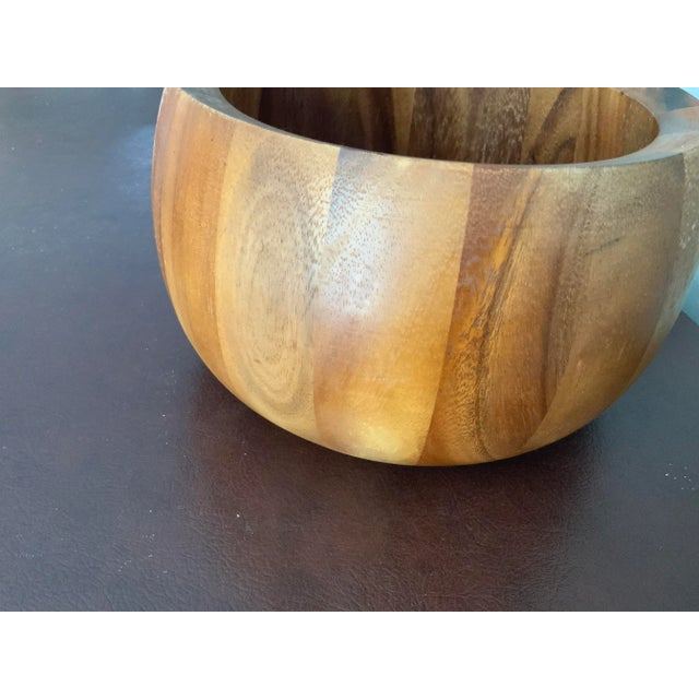 Mid-Century Modern Contemporary Dansk JHQ Acacia Wood Serving Bowl For Sale - Image 3 of 6