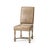 The side chair with turned wood base offers a fresh take on classic European seating, combining tailored upholstery with...