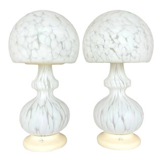 Vintage Globe Lamps After Murano for Someroso for Laurel Lighting - A Pair For Sale