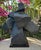 Ju Ming (Zhu Ming) Taichi Series Abstract Sculpture – Painted Copper (Bronze Finish), Marble Base, 19" H A powerful mid-...
