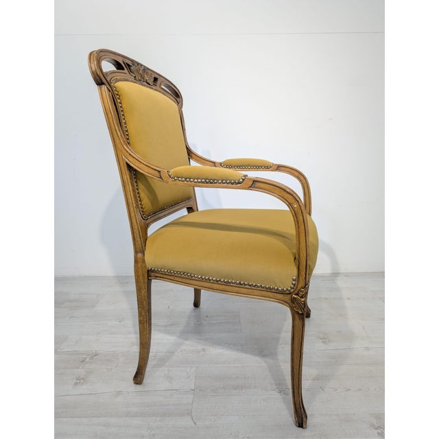 Art Nouveau Armchair Throne on Springs, 1890s For Sale - Image 11 of 18