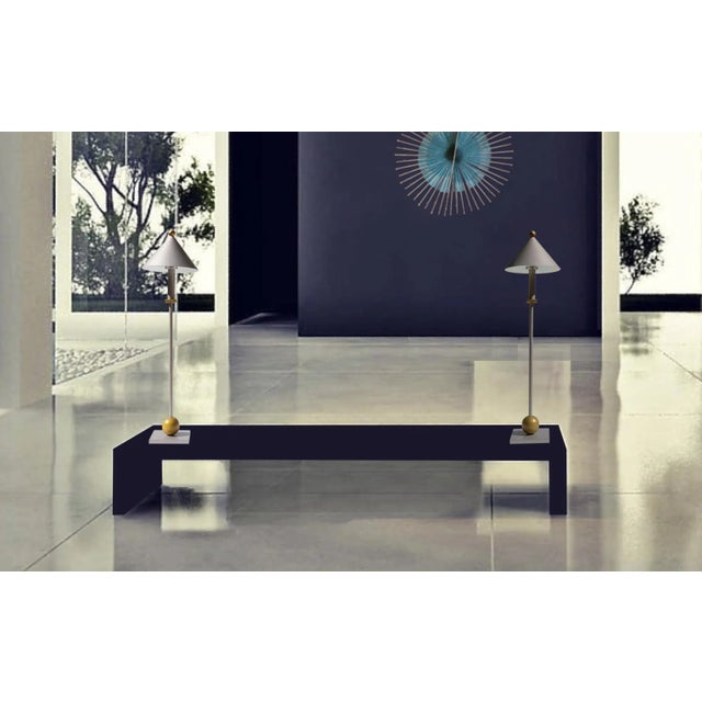 Late 20th Century Pair of Postmodern Robert Sonneman Conical Memphis Table Lamps for Kovacs For Sale - Image 5 of 11