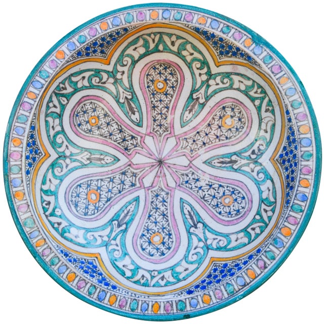 Ceramic Bowl W/ Andalusian Pattern For Sale - Image 9 of 9