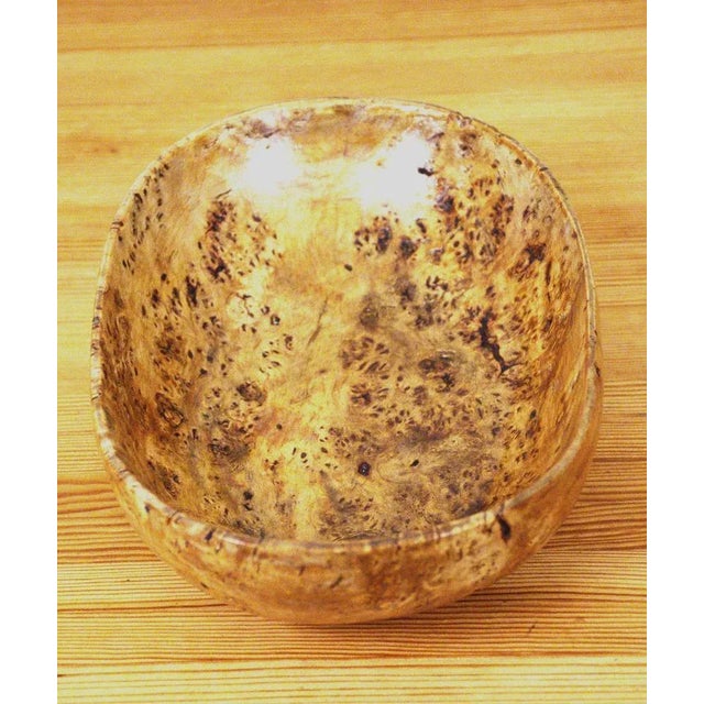 Swedish Curly Birchwood Bowl, 1950s For Sale - Image 9 of 13