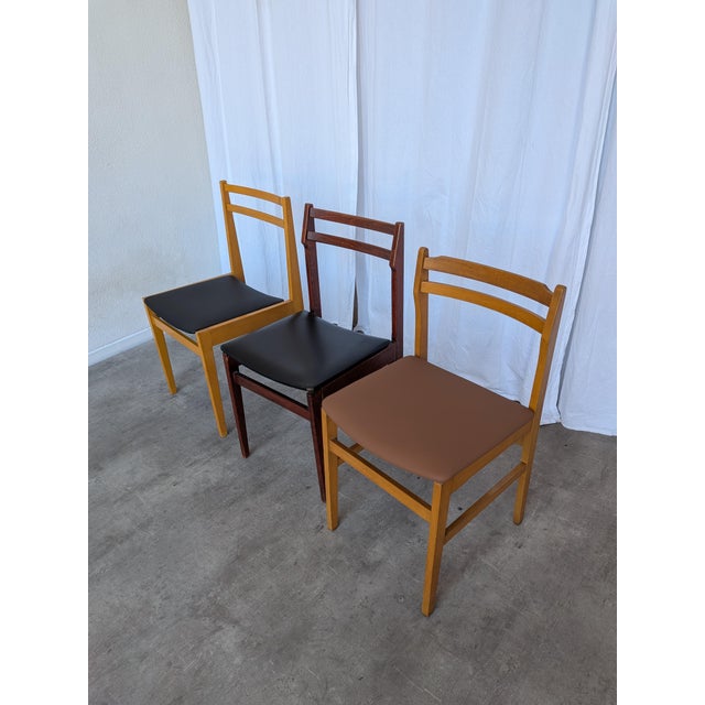 Black Vintage Scandinavian Wooden Dining Chairs, Yugoslav, 1970s, Set of 14 For Sale - Image 8 of 18