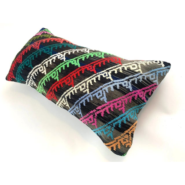 Green Vintage Turkish Kilim Pillow Cover For Sale - Image 8 of 11