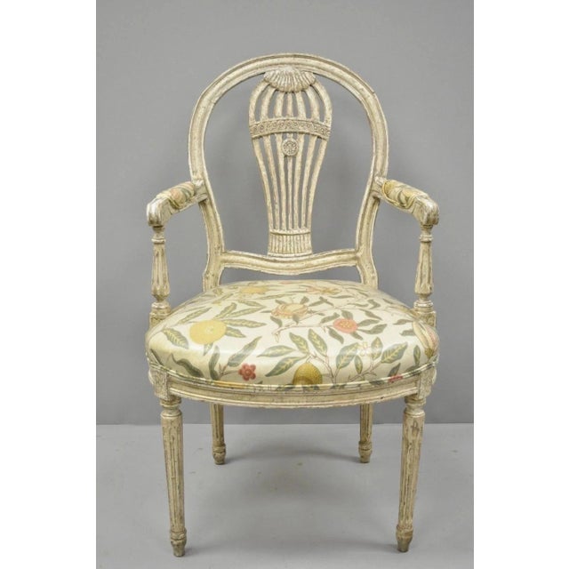 Vintage French Louis XVI Montgolfier Hot Air Balloon Dining Chairs - Set of 6 For Sale - Image 10 of 12