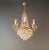 1900 - 1909 Antique Italian Baroque Style Crystal Chandelier Brass Basket Form Restored For Sale - Image 5 of 10