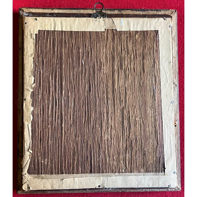 Textile Antique 19th Century Shadow Box Containing a Soft Sculpture of a Flower Basket Made Entirely of Silk Ribbons For Sale - Image 7 of 7