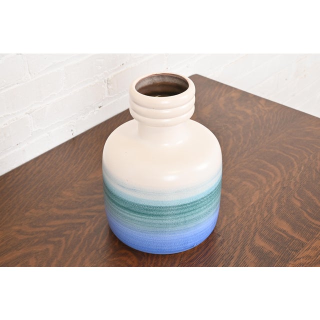 Rookwood Pottery Mid-Century Modern Glazed Ceramic Vase by Beit Hayotser For Sale - Image 4 of 9