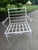 Vintage Wrought Iron Side Lounge Patio Chair For Sale - Image 4 of 7