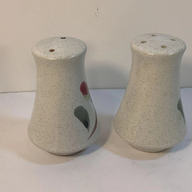 Abstract 1970s Noritake County Fair Stoneware Salt & Pepper Set- 2 Pieces For Sale - Image 3 of 7