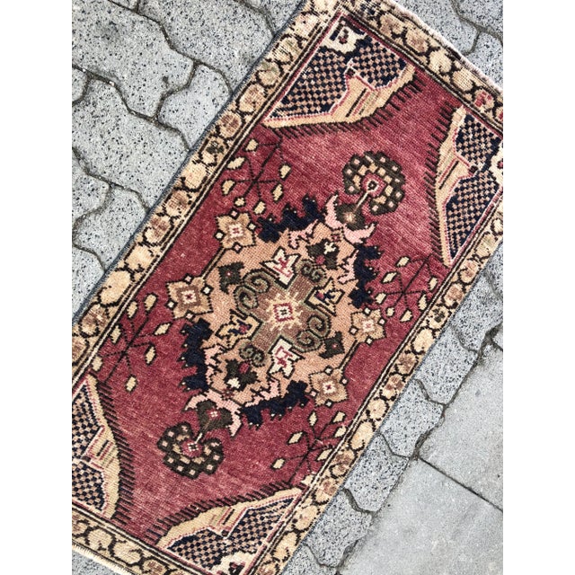 Tribal Vintage Wool Area Rug For Sale - Image 3 of 6