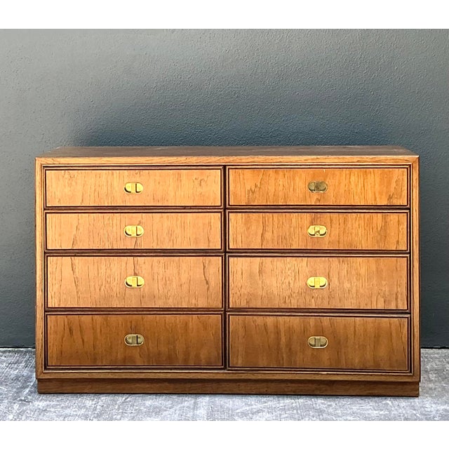 Wood Vintage Drexel Campaign Dresser For Sale - Image 7 of 12