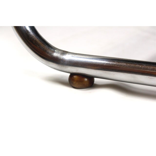 Metal Bauhaus Tubular Steel and Chrome Sofa, Czechoslovakia, 1940s For Sale - Image 7 of 18