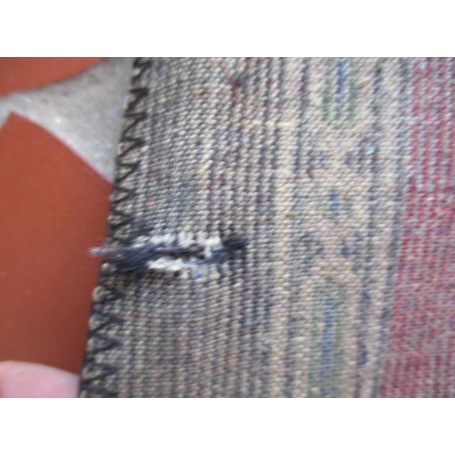 Red Vintage Velvet Tapestry Stag & Deer With Fawn Wall Hanging For Sale - Image 8 of 11