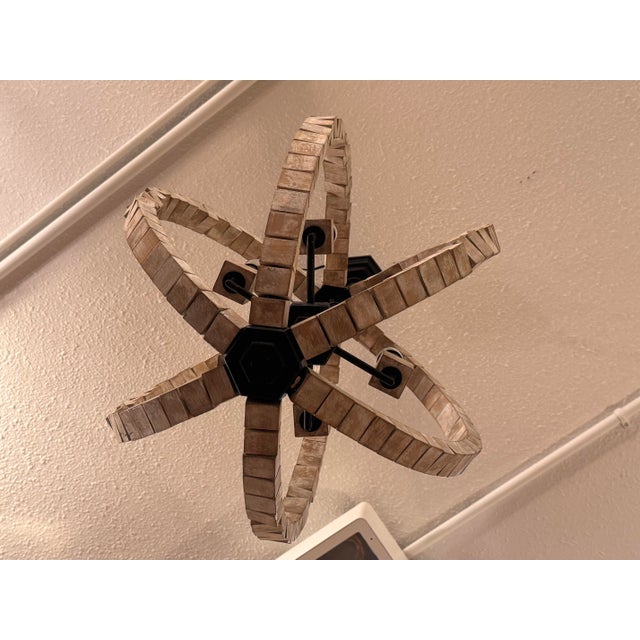Anthem Wooden Orb Chandelier For Sale - Image 4 of 12