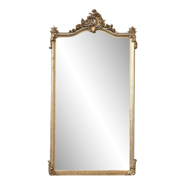 Antique French Louis XV Giltwood Mirror For Sale