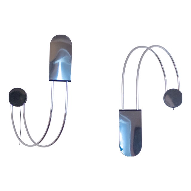 Gesto Wall Sconces by Bruno Gecchelin for Skipper, 1970s, Set of 2 For Sale