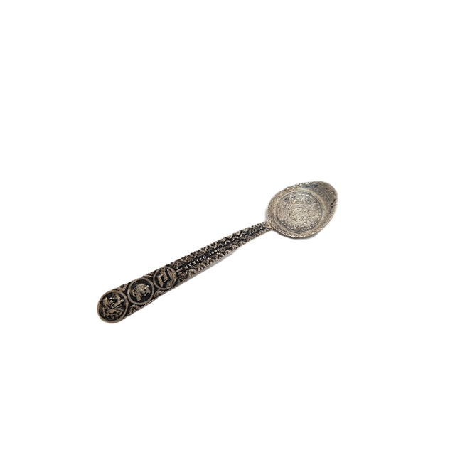 Metal Silver Salt Spoon, Mexico, 1950s For Sale - Image 7 of 7