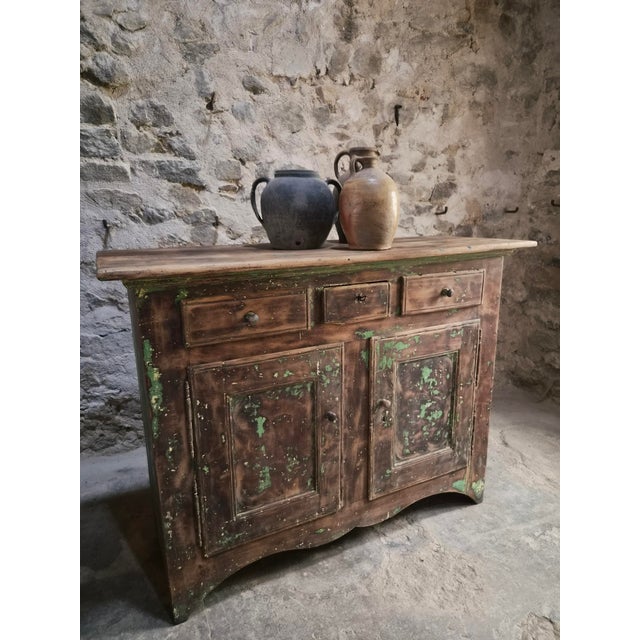 18th Century Rustic French Walnut Buffet Cabinet For Sale - Image 4 of 18