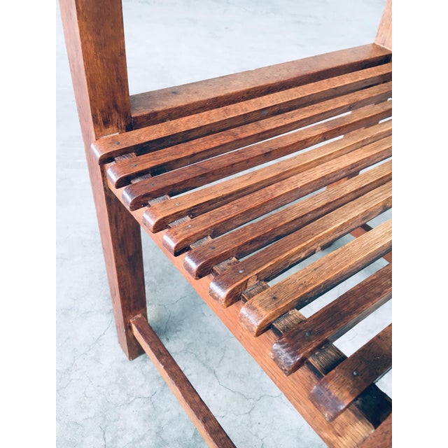 Dutch Modernist Carved Oak Side Chair, 1920s For Sale - Image 12 of 18