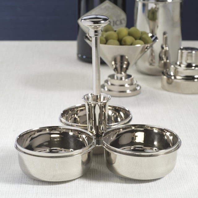 Modern Basso Condiment Trio with Cocktail Pick Holder For Sale - Image 3 of 4