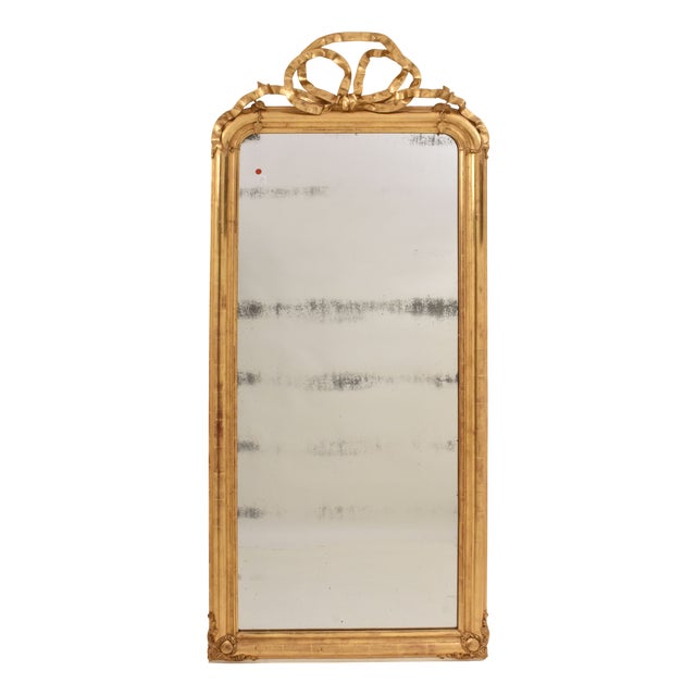 Antique Louis Philippe Gold Leaf Mirror, 1800s For Sale