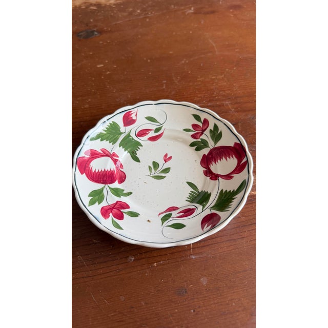 A Very Nice Pair of Antique Staffordshire Early Adam’s Rose Cup & Saucer, Circa 1830 Most likely made by William Adams &...