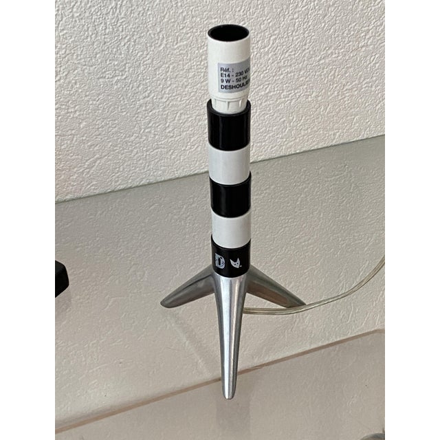 Porcelain Rocket Shape Lamp Base by Deshoulières, 2010s For Sale - Image 6 of 14