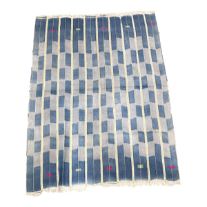 #529 Vintage Baule Indigo Cloth/Textile Côte D’Ivoire 56" W