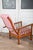 Wood 1920s French Morris Reclining Chair With Red Stripe Cushions For Sale - Image 7 of 10