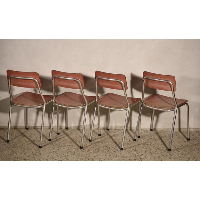 Italian Pink Formica & Aluminium Chair, 1950s For Sale - Image 9 of 18