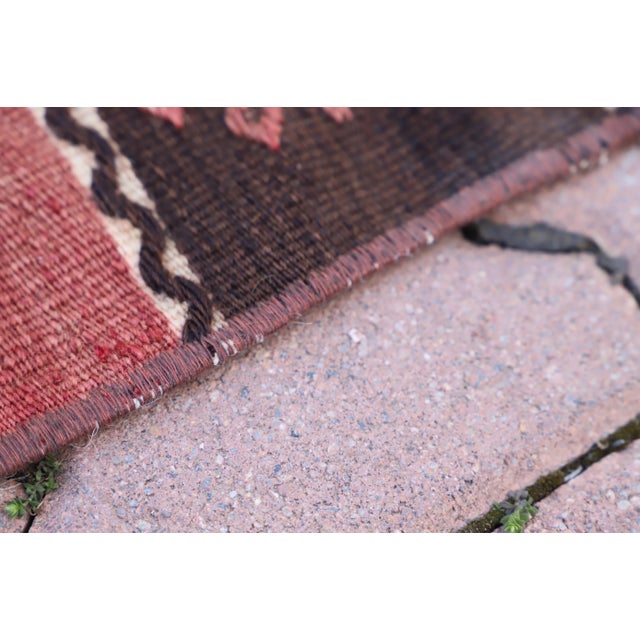 Textile 1970s Antique Southwestern Striped Design Nomadic Wool Kilim Rug For Sale - Image 7 of 10