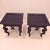 Mid Century Modern/Hollywood Regency/French Provincial Solid Wood Navy Blue End Table - A Pair For Sale - Image 17 of 18