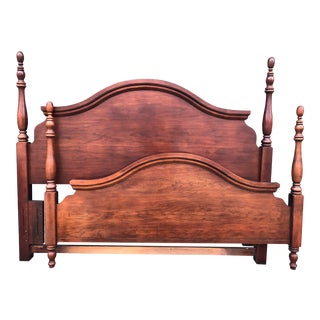 Solid Cherry Pennsylvania House Queen Headboard & Footboard For Sale