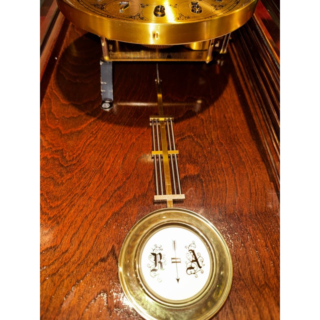 Sienna Vintage Ansonia “Gold Medallion” Model 830 Triple Chime Wall Clock For Sale - Image 8 of 12