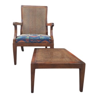 Rose Tarlow Chelsea Chair and Ottoman For Sale