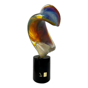 Curl Calcedonia Sculpture by Murano’s Oscar Zanetti