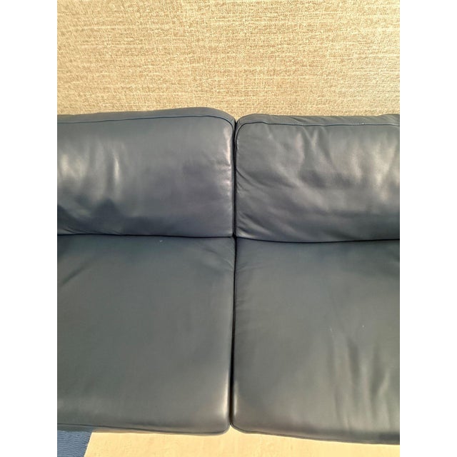 Long Roche Bobois Leather Sofa For Sale - Image 10 of 11