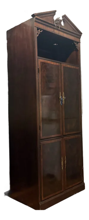 Vintage Drexel Heritage Mahogany Bar Cabinet / Wardrobe / Armoire