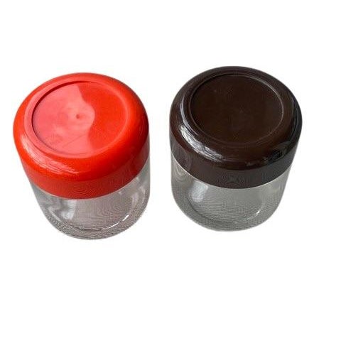 Mid-Century Modern Vintage 1970s Heller Glass & Plastic Canisters - A Pair, Marked For Sale - Image 3 of 6