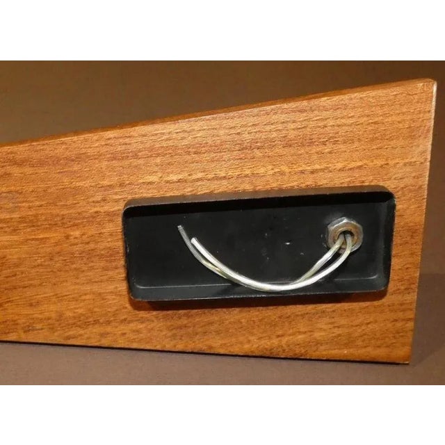 1950s Brass, Opal Glass and Teak Wall Lights from Stilnovo, Italy, 1950s, Set of 2 For Sale - Image 5 of 6