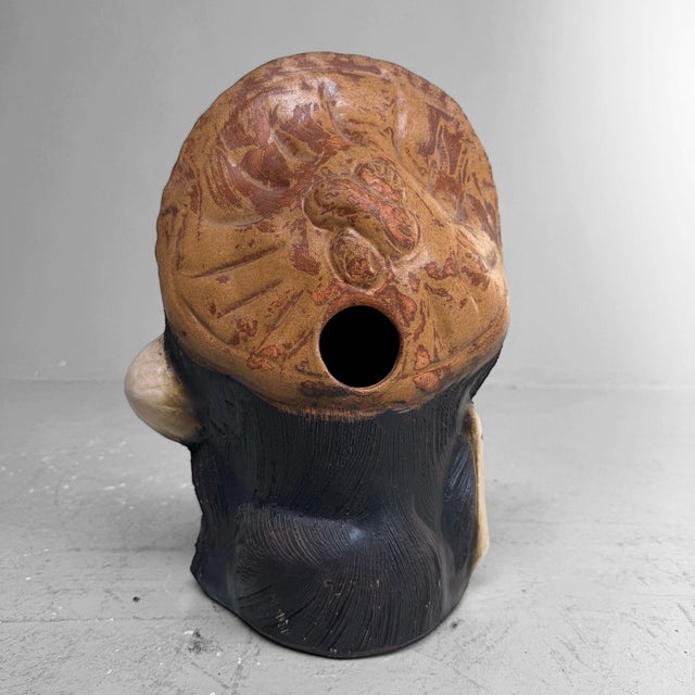 Japanese Shōwa Shigaraki Ware Tanuki Statue, 1960s For Sale - Image 6 of 12