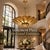 Not Yet Made - Made To Order Flower Bowl Chandelier, Antique Brass Finish, Handmade Ceiling Light For Sale - Image 5 of 15